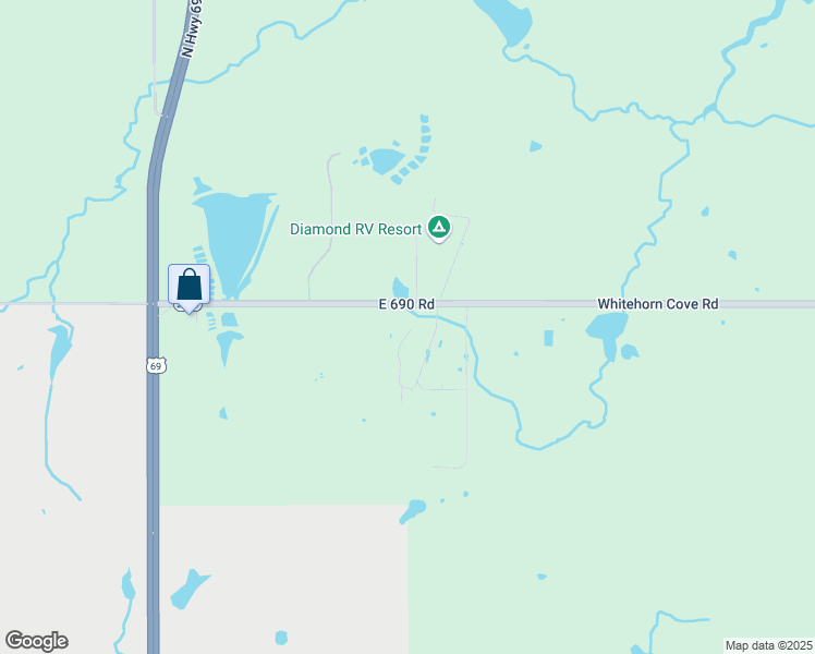 map of restaurants, bars, coffee shops, grocery stores, and more near 69069 South 296 Road in Wagoner