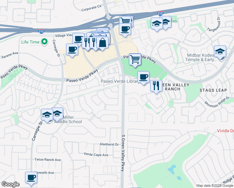 map of restaurants, bars, coffee shops, grocery stores, and more near 2257 Nashville Avenue in Henderson