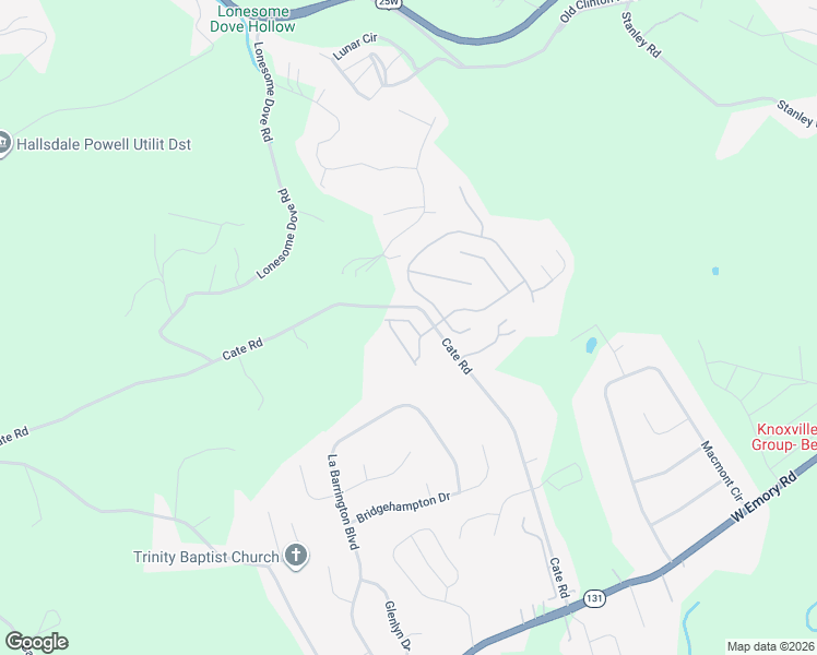 map of restaurants, bars, coffee shops, grocery stores, and more near 6312 Macklin Bend Way in Powell