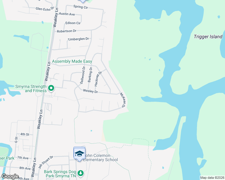 map of restaurants, bars, coffee shops, grocery stores, and more near 323 Buttonwood Drive in Smyrna