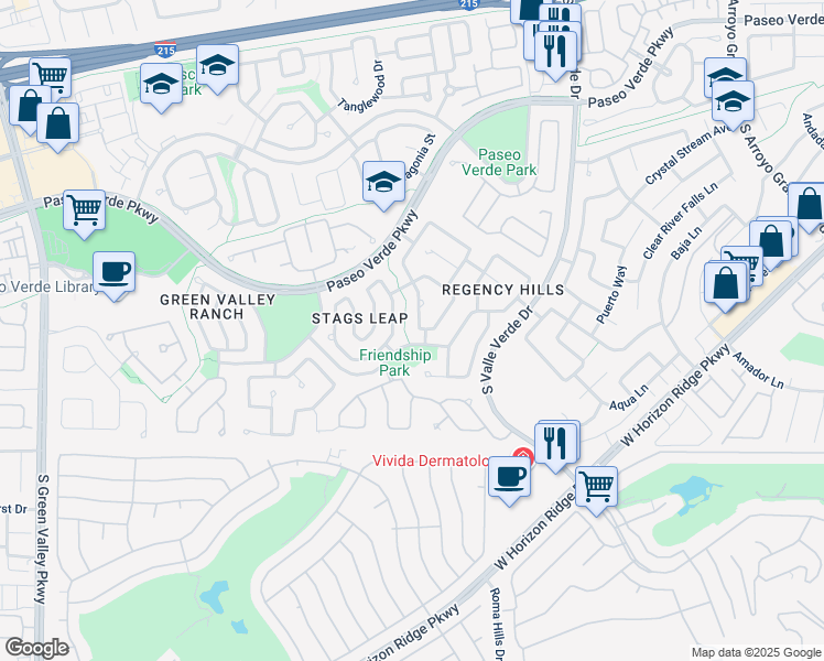 map of restaurants, bars, coffee shops, grocery stores, and more near 1978 Kachina Mountain Drive in Henderson