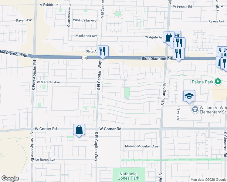 map of restaurants, bars, coffee shops, grocery stores, and more near 8938 Catfish Stream Avenue in Las Vegas
