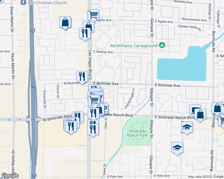 map of restaurants, bars, coffee shops, grocery stores, and more near 70 Belle Essence Avenue in Las Vegas
