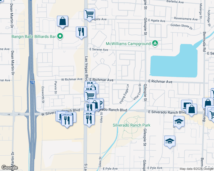 map of restaurants, bars, coffee shops, grocery stores, and more near 70 Belle Essence Avenue in Las Vegas
