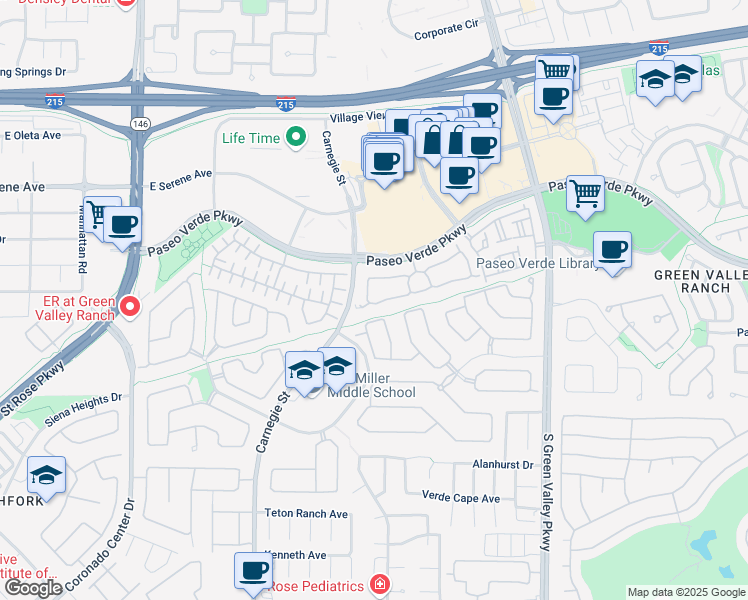 map of restaurants, bars, coffee shops, grocery stores, and more near 248 Shelhorn Street in Henderson