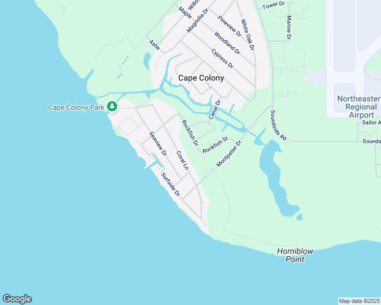 map of restaurants, bars, coffee shops, grocery stores, and more near 302 Rockfish Street in Edenton