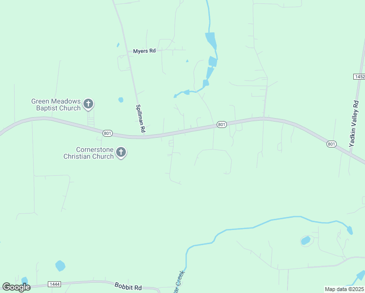 map of restaurants, bars, coffee shops, grocery stores, and more near Joe Langston Road in Davie County