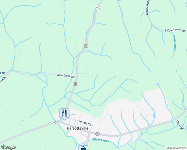map of restaurants, bars, coffee shops, grocery stores, and more near 239 Gilbert Street in Parrottsville