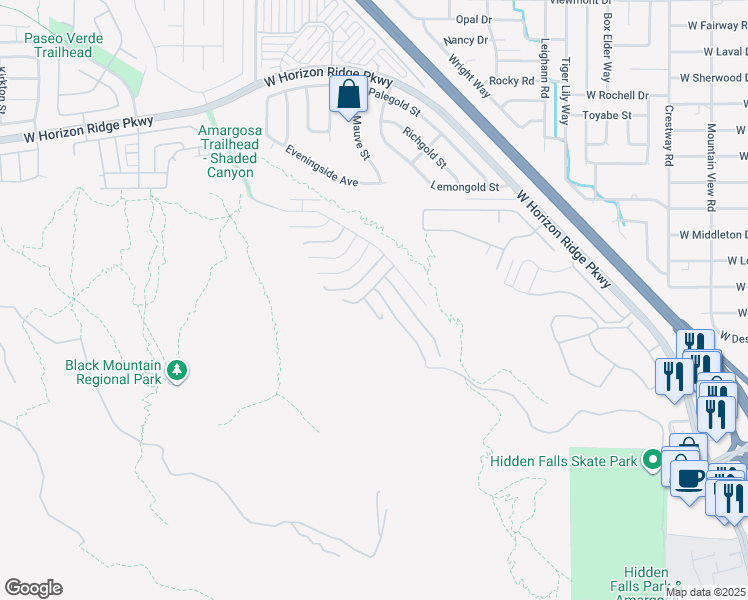 map of restaurants, bars, coffee shops, grocery stores, and more near 294 Watteau Court in Henderson