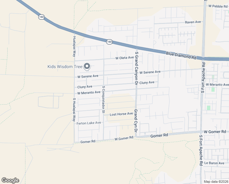 map of restaurants, bars, coffee shops, grocery stores, and more near 9965 West Meranto Avenue in Enterprise