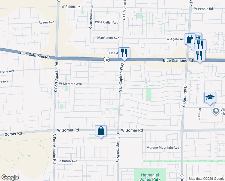 map of restaurants, bars, coffee shops, grocery stores, and more near 9443 Hot Breeze Street in Las Vegas