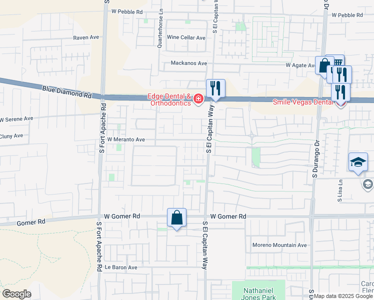 map of restaurants, bars, coffee shops, grocery stores, and more near 9440 Crimson Sky Street in Las Vegas