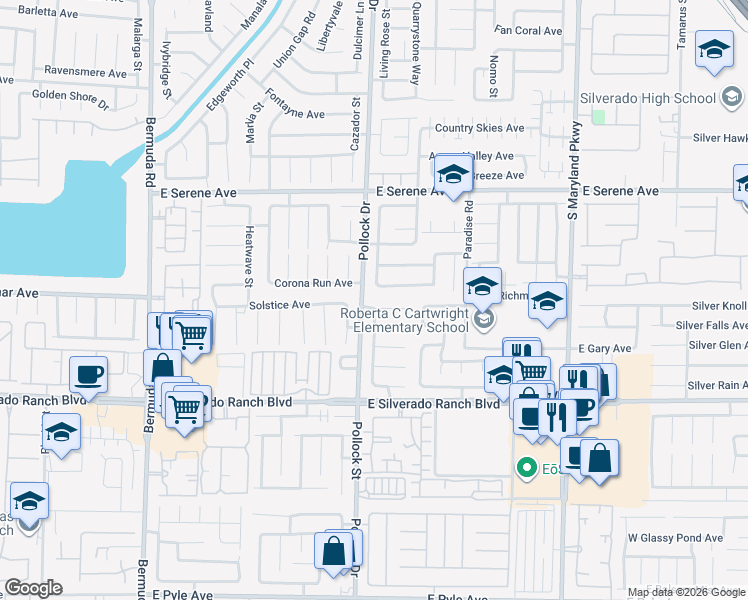 map of restaurants, bars, coffee shops, grocery stores, and more near 841 Sparkle Ray Avenue in Las Vegas
