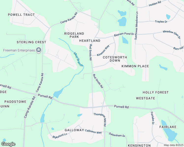 map of restaurants, bars, coffee shops, grocery stores, and more near 8912 Thompson Mill Road in Wake Forest