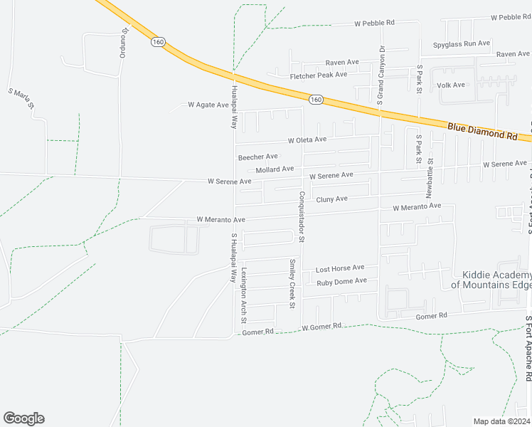 map of restaurants, bars, coffee shops, grocery stores, and more near 10106 West Meranto Avenue in Mountain Springs