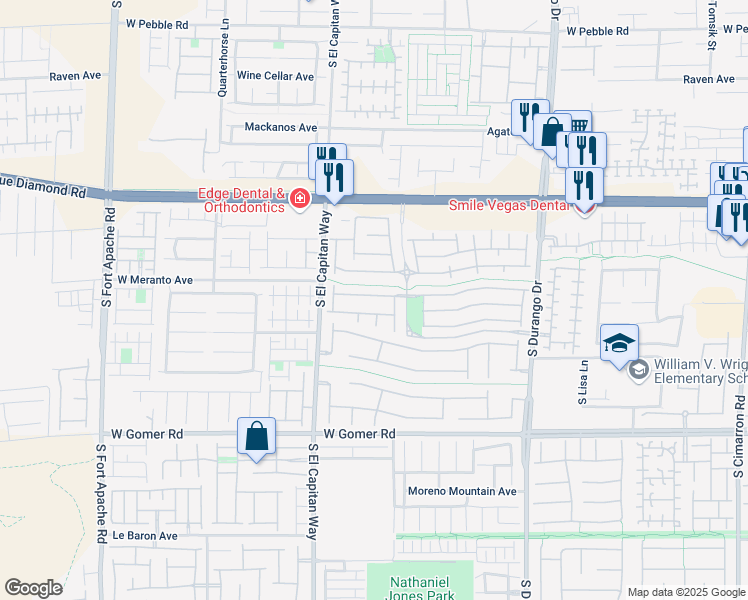 map of restaurants, bars, coffee shops, grocery stores, and more near 8917 Tom Noon Avenue in Las Vegas