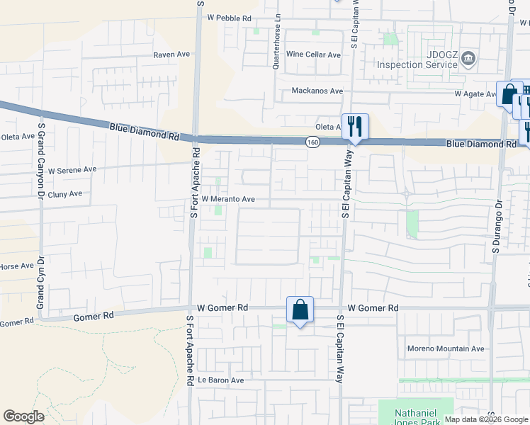 map of restaurants, bars, coffee shops, grocery stores, and more near 9211 Placer Bullion Avenue in Las Vegas