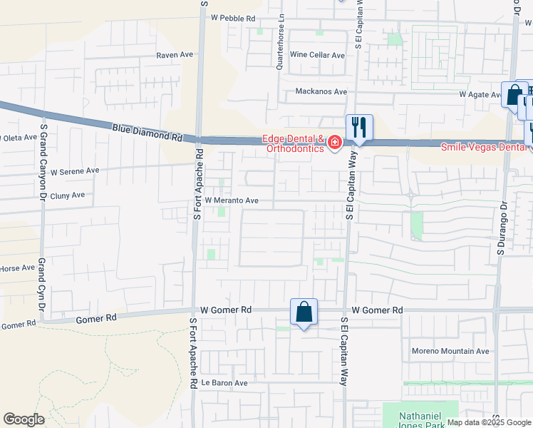 map of restaurants, bars, coffee shops, grocery stores, and more near 9217 Placer Bullion Avenue in Las Vegas