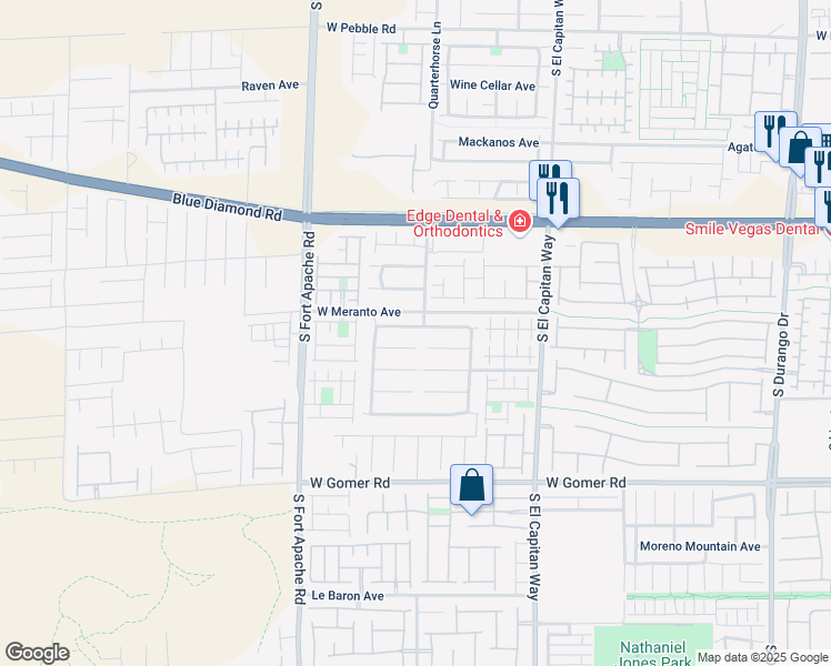 map of restaurants, bars, coffee shops, grocery stores, and more near 9211 Placer Bullion Avenue in Las Vegas
