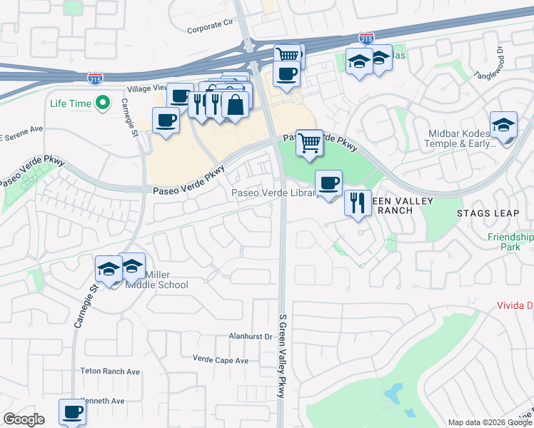 map of restaurants, bars, coffee shops, grocery stores, and more near 2265 Nashville Avenue in Henderson