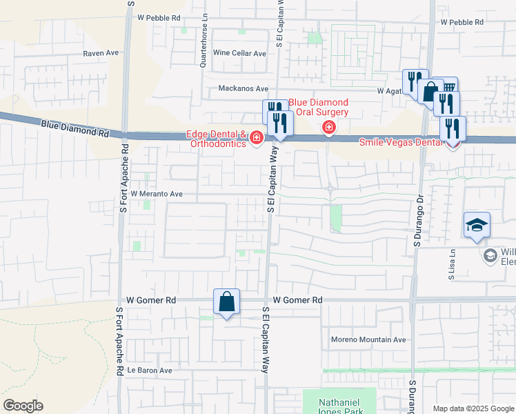 map of restaurants, bars, coffee shops, grocery stores, and more near 9438 Hot Breeze Street in Las Vegas