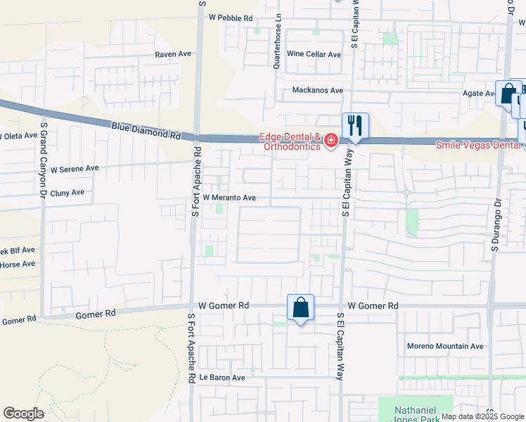 map of restaurants, bars, coffee shops, grocery stores, and more near 9217 Placer Bullion Avenue in Las Vegas