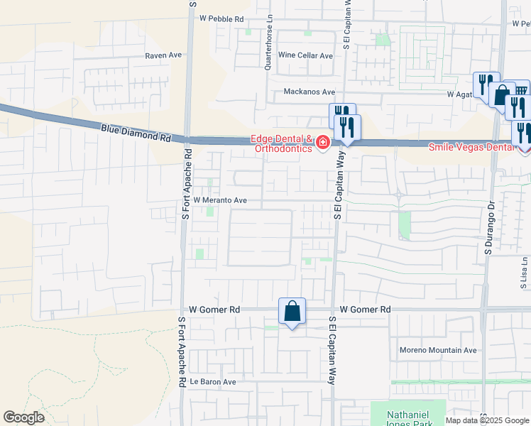 map of restaurants, bars, coffee shops, grocery stores, and more near 9193 Placer Bullion Avenue in Las Vegas