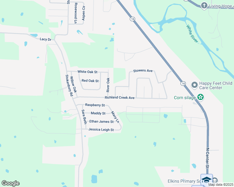 map of restaurants, bars, coffee shops, grocery stores, and more near 797 Richland Creek Avenue in Elkins