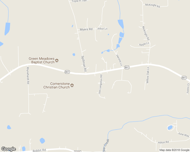 map of restaurants, bars, coffee shops, grocery stores, and more near 1509 North Carolina 801 in Advance