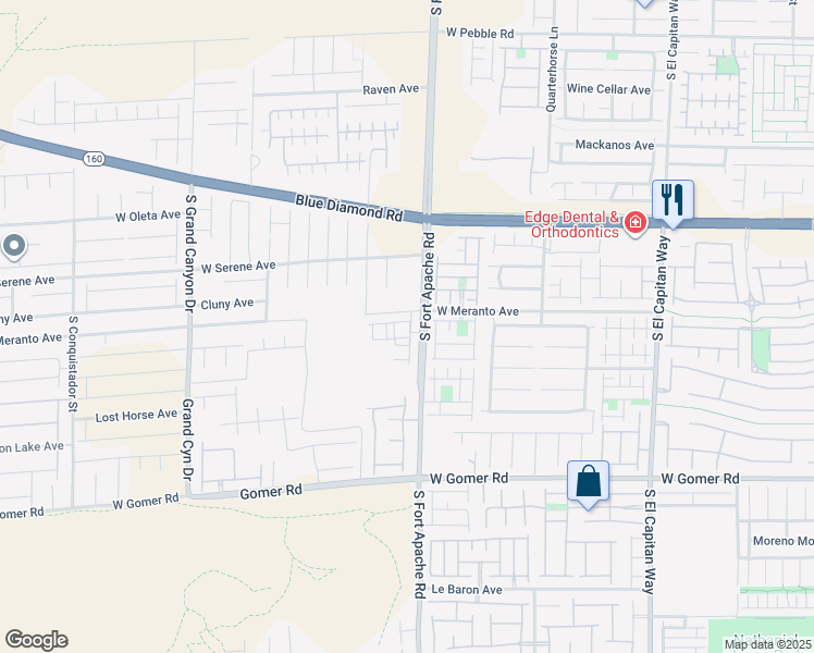 map of restaurants, bars, coffee shops, grocery stores, and more near 9445 South Fort Apache Road in Las Vegas