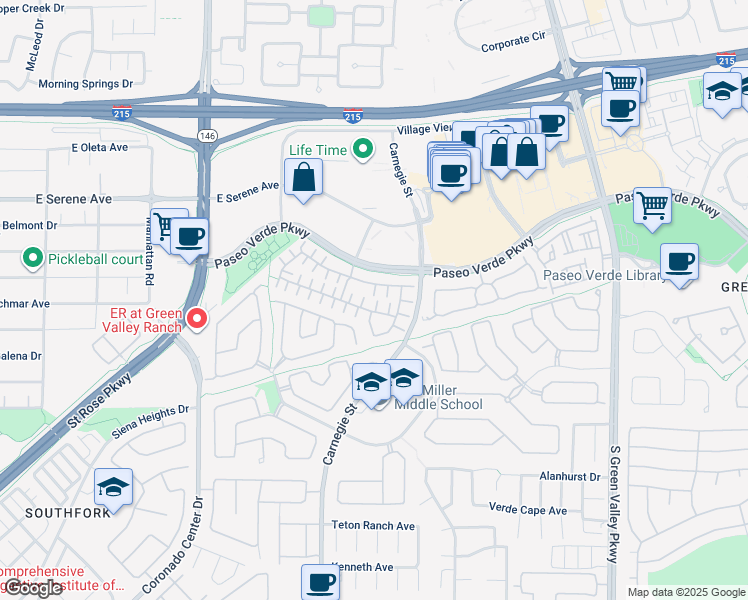 map of restaurants, bars, coffee shops, grocery stores, and more near in Henderson