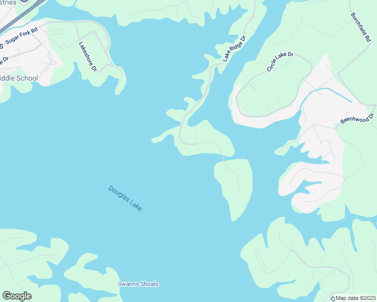 map of restaurants, bars, coffee shops, grocery stores, and more near 1101 Lake Ridge Drive in Dandridge