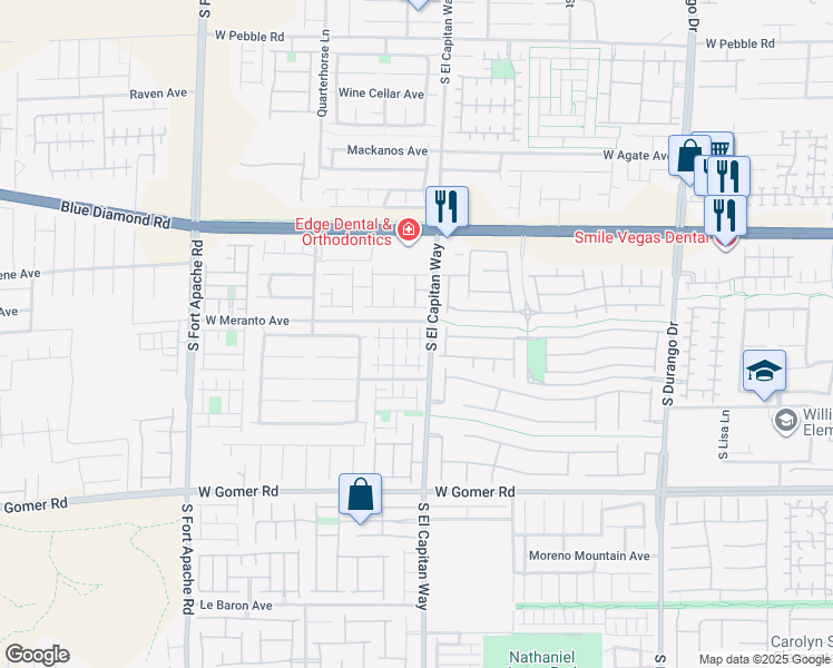 map of restaurants, bars, coffee shops, grocery stores, and more near 9431 Mad Dog Street in Las Vegas