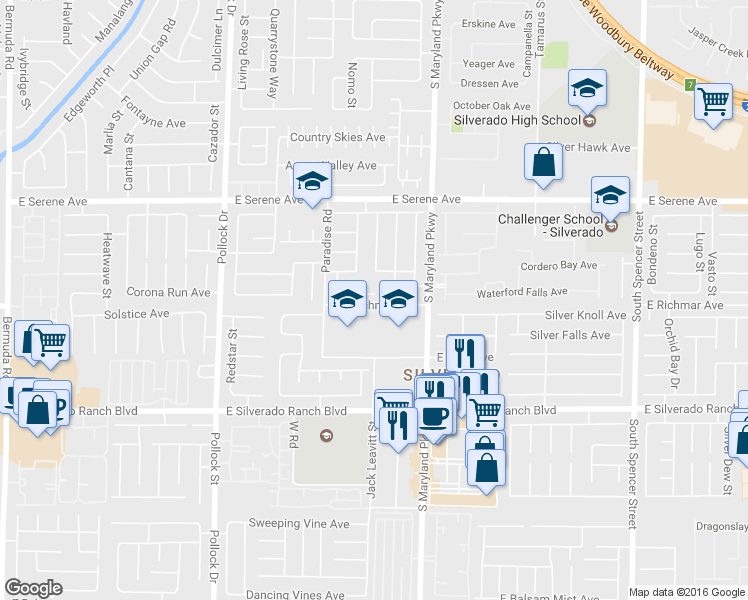 map of restaurants, bars, coffee shops, grocery stores, and more near 1109 Caper Tree Court in Las Vegas