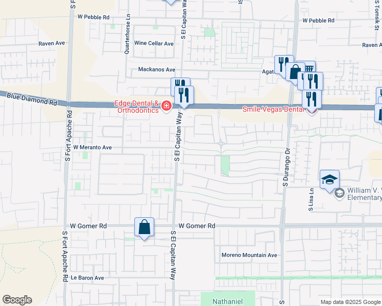 map of restaurants, bars, coffee shops, grocery stores, and more near 8964 Tom Noon Avenue in Las Vegas