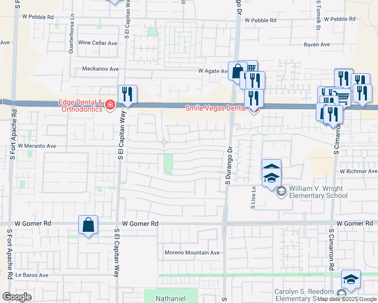 map of restaurants, bars, coffee shops, grocery stores, and more near 8768 Tom Noon Avenue in Las Vegas