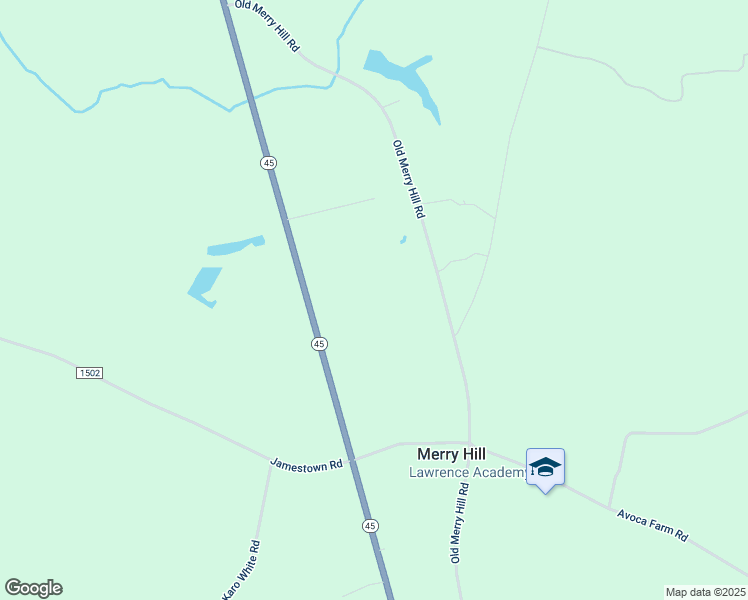 map of restaurants, bars, coffee shops, grocery stores, and more near 327 North Carolina 45 in Merry Hill