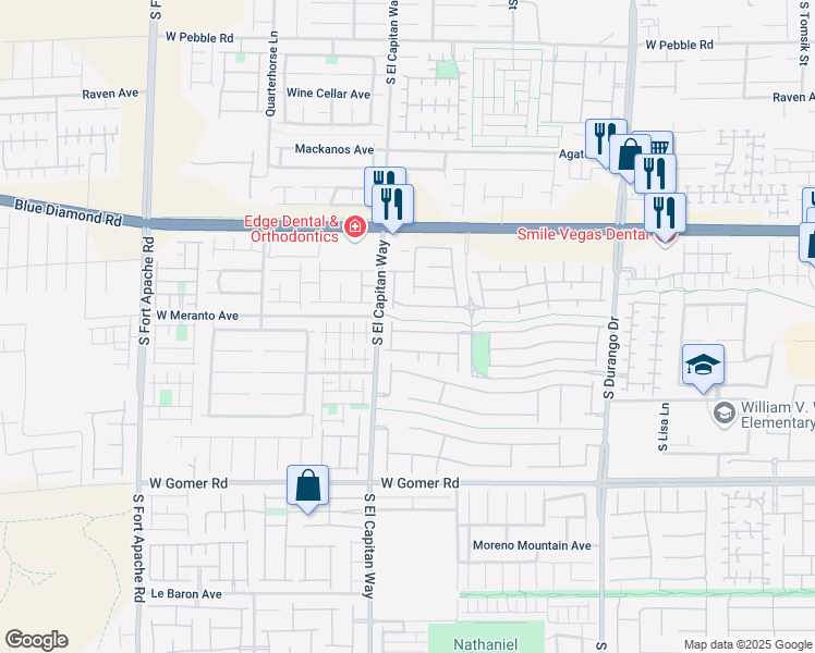 map of restaurants, bars, coffee shops, grocery stores, and more near 8964 Tom Noon Avenue in Las Vegas