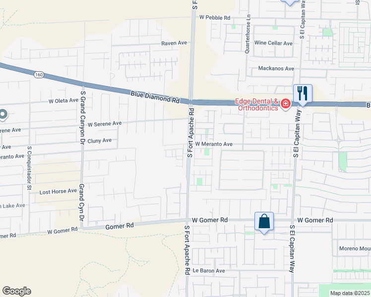 map of restaurants, bars, coffee shops, grocery stores, and more near 9445 South Fort Apache Road in Las Vegas
