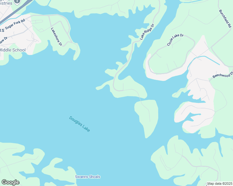 map of restaurants, bars, coffee shops, grocery stores, and more near 1101 Lake Ridge Drive in Dandridge