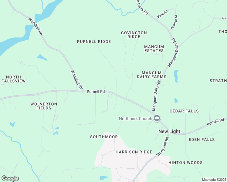 map of restaurants, bars, coffee shops, grocery stores, and more near 4800 Purnell Road in Wake Forest