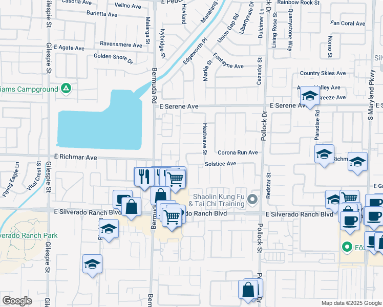 map of restaurants, bars, coffee shops, grocery stores, and more near 531 Curtin Court in Las Vegas