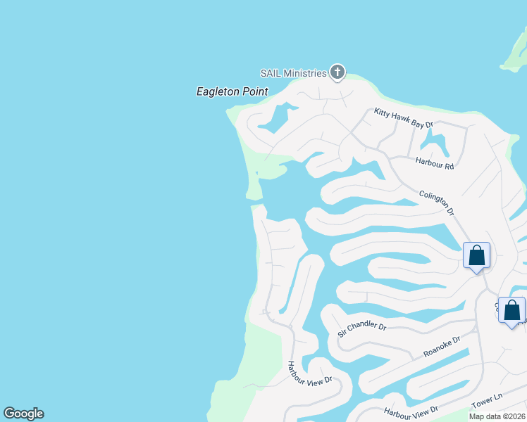 map of restaurants, bars, coffee shops, grocery stores, and more near 2008 Harbour View Dr in Kill Devil Hills