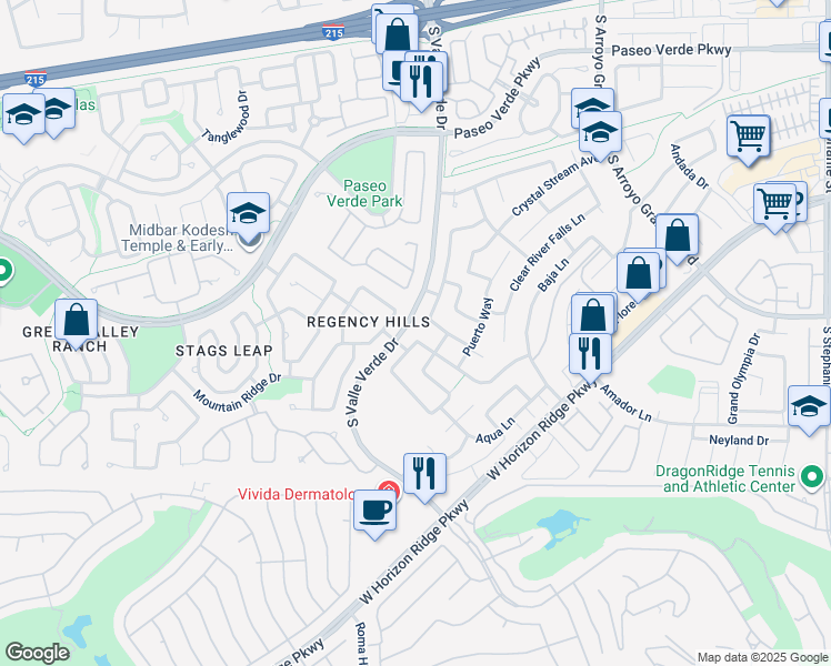 map of restaurants, bars, coffee shops, grocery stores, and more near 1798 Lakewood Drive in Henderson
