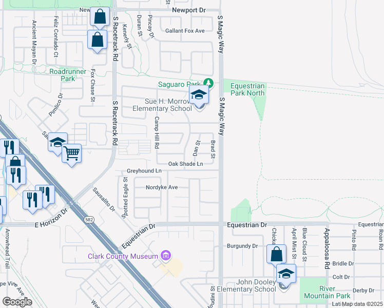 map of restaurants, bars, coffee shops, grocery stores, and more near 635 Dan Street in Henderson