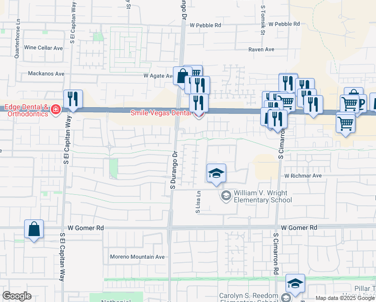 map of restaurants, bars, coffee shops, grocery stores, and more near 9334 New Utrecht Street in Las Vegas