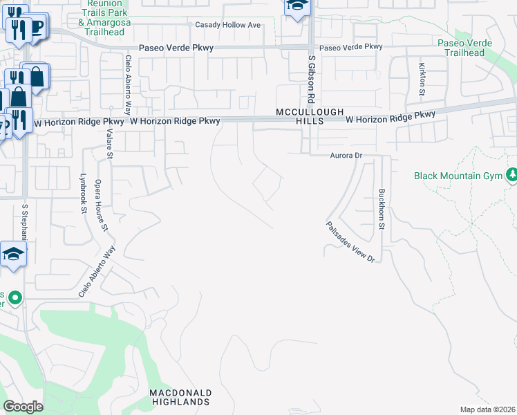 map of restaurants, bars, coffee shops, grocery stores, and more near 292 Westridge Drive in Henderson