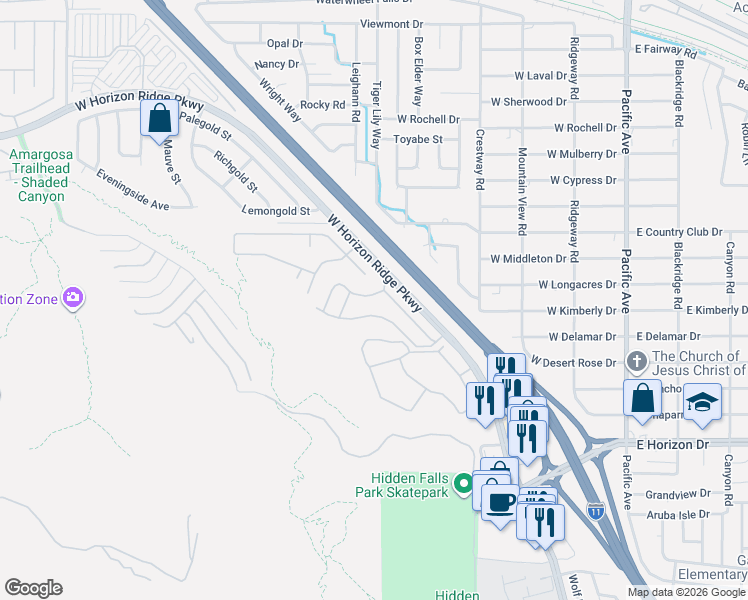 map of restaurants, bars, coffee shops, grocery stores, and more near 301 Island Reef Avenue in Henderson