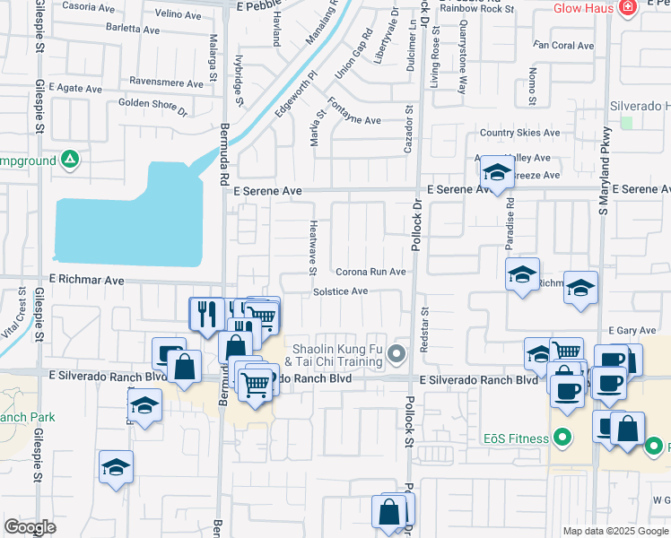 map of restaurants, bars, coffee shops, grocery stores, and more near 9461 Coral Shine Court in Las Vegas