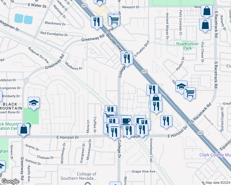 map of restaurants, bars, coffee shops, grocery stores, and more near 697 Pearl Island Drive in Henderson